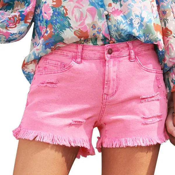 Women's Casual Mid-Rise Denim Shorts ✨ Relaxed Fit Everyday Summer Essential