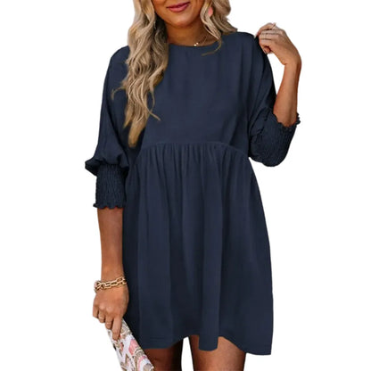 Women's Cute Short Sleeve Flowy Swing Mini Tunic Dress ✨🌸 Casual Loose Fit Summer Dress