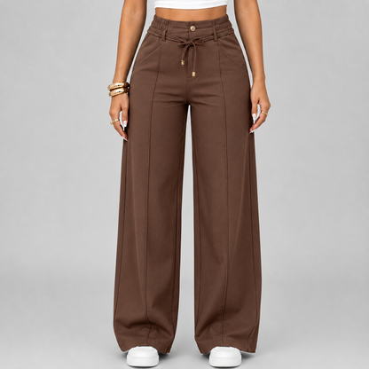 💥Last Day Promotion💥New Autumn Drawstring High Waist Wide Leg Pants