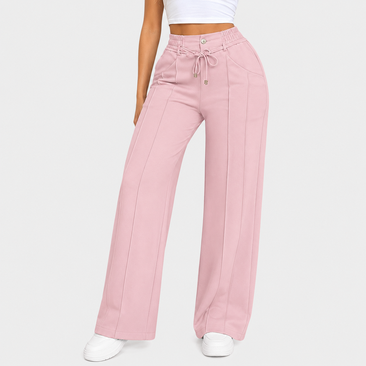 💥Last Day Promotion💥New Autumn Drawstring High Waist Wide Leg Pants