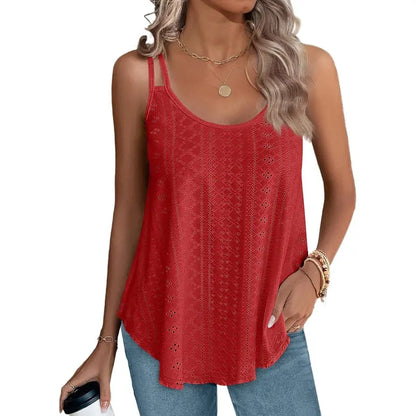 🌸 2026 Trending Cami Tank Top ✿ Women’s Lightweight Spaghetti Strap Scoop Neck Top ✿ Loose Fit Summer Beach Casual Essential