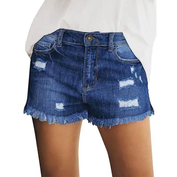 Women's Casual Mid-Rise Denim Shorts ✨ Relaxed Fit Everyday Summer Essential