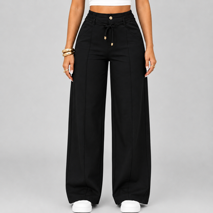 💥Last Day Promotion💥New Autumn Drawstring High Waist Wide Leg Pants