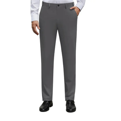 Men's Stretch Dress Pants – No Iron, Wrinkle-Resistant Business Casual Golf Pants with Expandable Waist