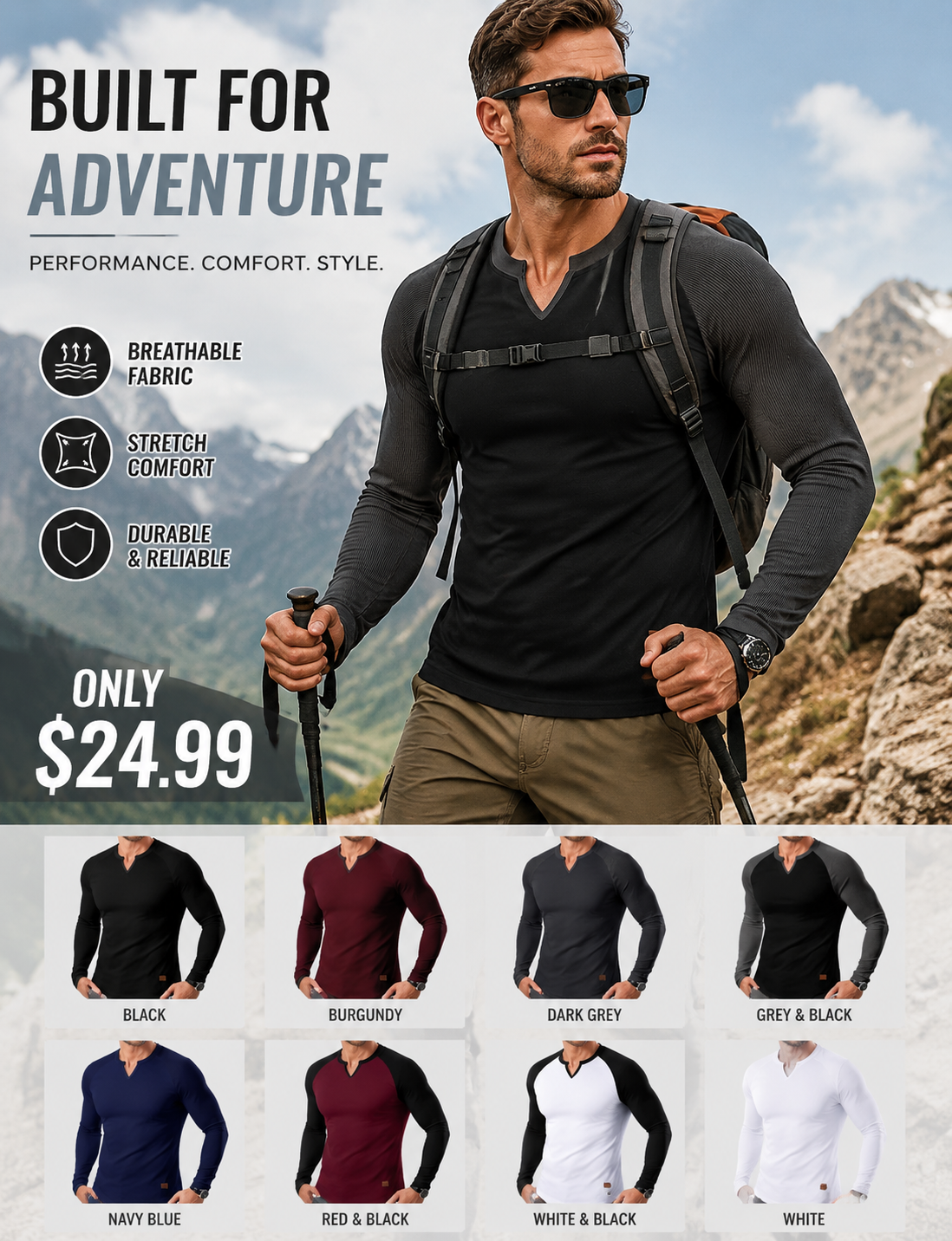 💪 The Shirt That Makes Your Physique Stand Out | Slim Fit Henley Style