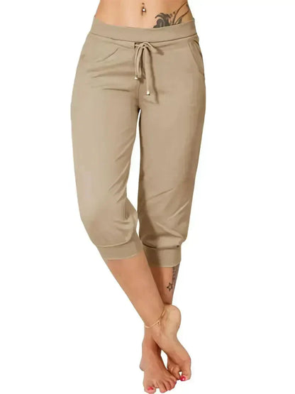 Women's Drawstring Capri Pants ✨ Relaxed Fit Casual Comfort with Pockets