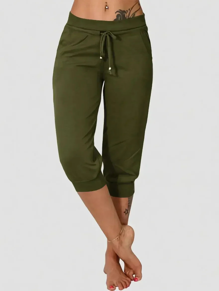 Women's Drawstring Capri Pants ✨ Relaxed Fit Casual Comfort with Pockets