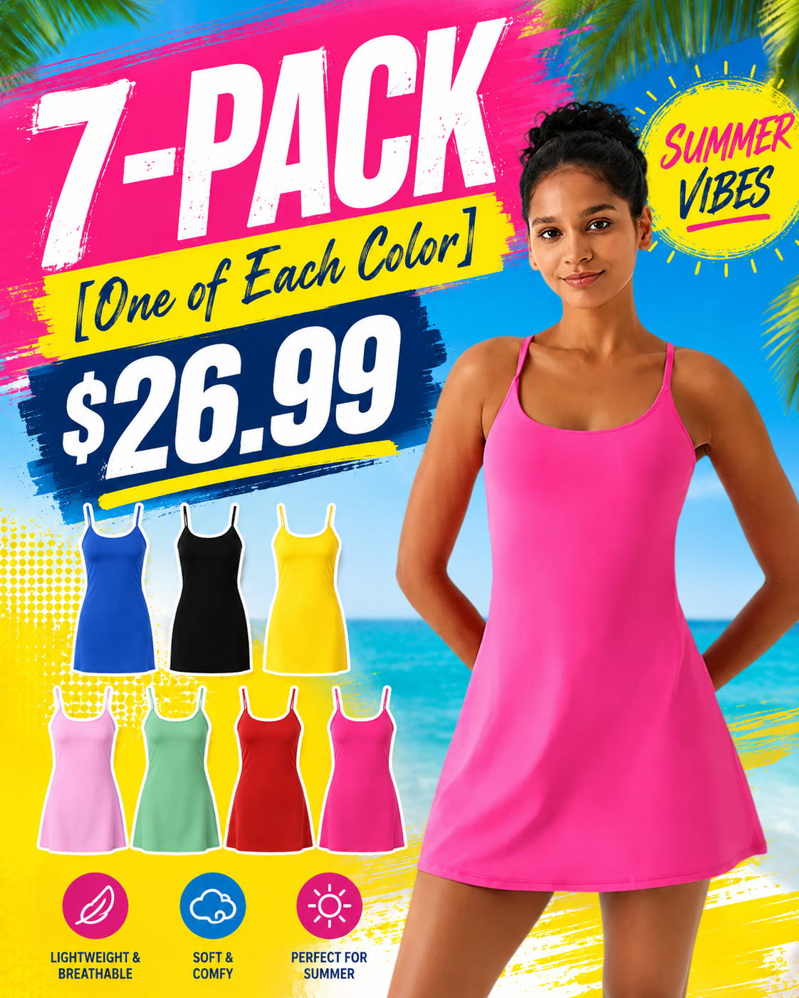 FINAL HOURS🔥 Backless Active Mini Dress Ultra Soft • Easy Peezy Fit
