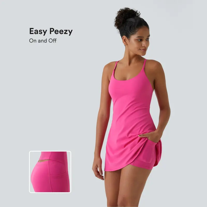 FINAL HOURS🔥 Backless Active Mini Dress Ultra Soft • Easy Peezy Fit