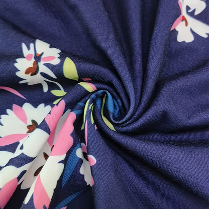 Women's Elegant Printed Dress with Pockets